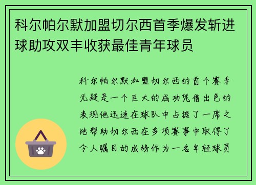 科尔帕尔默加盟切尔西首季爆发斩进球助攻双丰收获最佳青年球员
