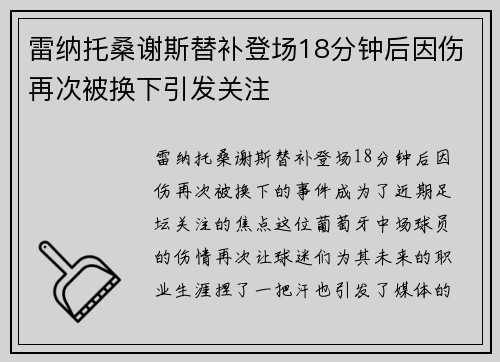 雷纳托桑谢斯替补登场18分钟后因伤再次被换下引发关注
